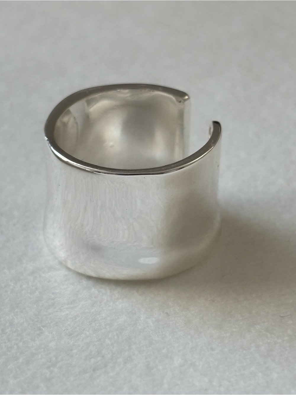 Jenny Bird Polished Silver Wide Band Ring